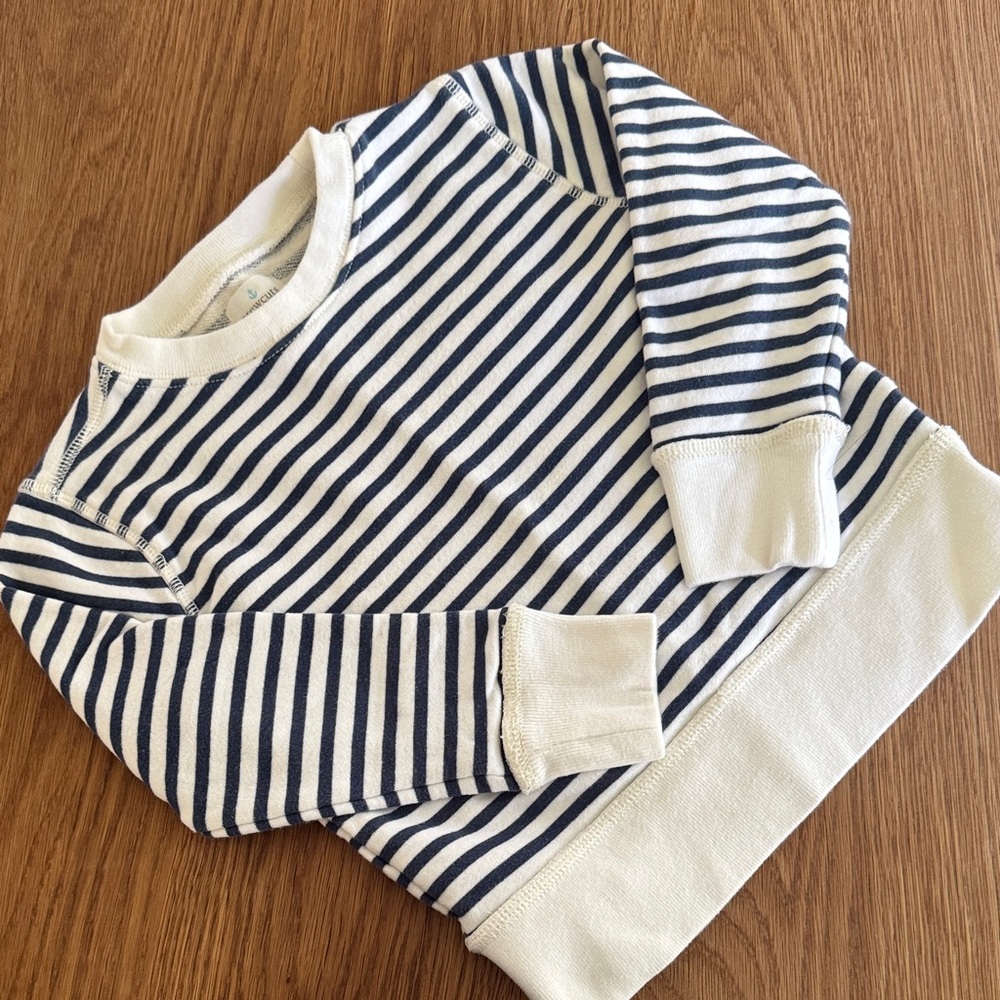 Striped Navy and White Sweater